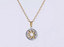 PSS1417 STAINLESS STEEL TWO-TONE ROUND PENDANT