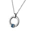 PSS352W/OEPOXY STAINLESS STEEL PENDANT WITH FOIL STONE