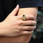 RSS1071 STAINLESS STEEL ROUND RING WITH ROSE AAB CO..
