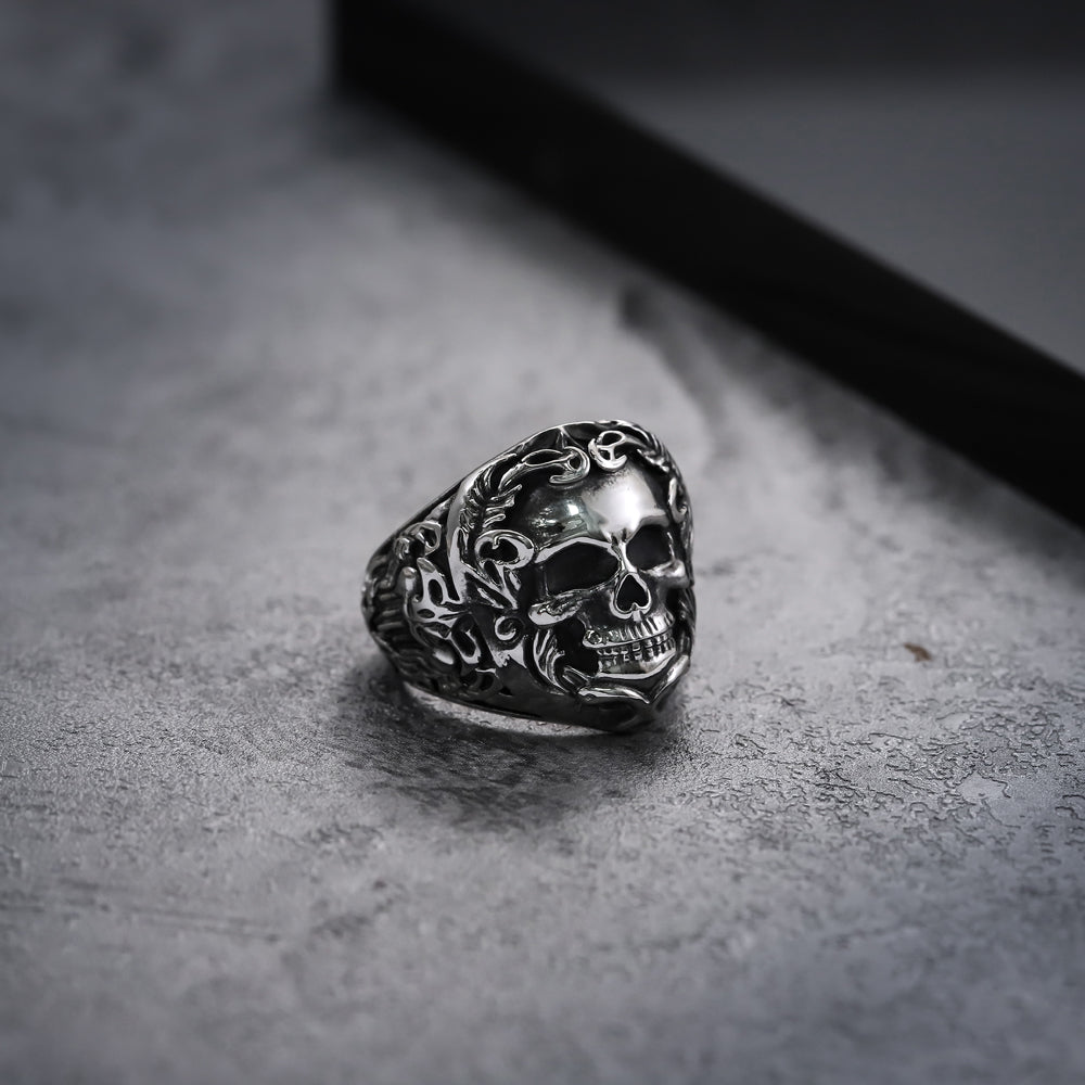RSS1073 STAINLESS STEEL SKULL RING AAB CO..