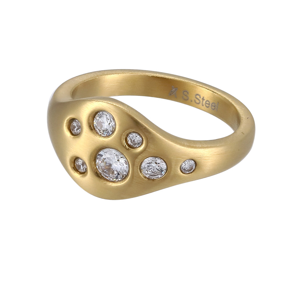 RSS1076 STAINLESS STEEL RING WITH CZ AAB CO..