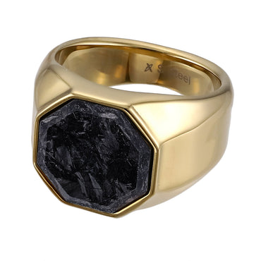 RSS1077 STAINLESS STEEL RING WITH FORGED CARBON AAB CO..