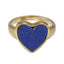 RSS1094 STAINLESS STEEL RING WITH HEART-SHAPED LAPIS