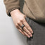 RSS1103 STAINLESS STEEL RING WITH ROCK SURFACE