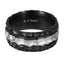 RSS1103 STAINLESS STEEL RING WITH ROCK SURFACE