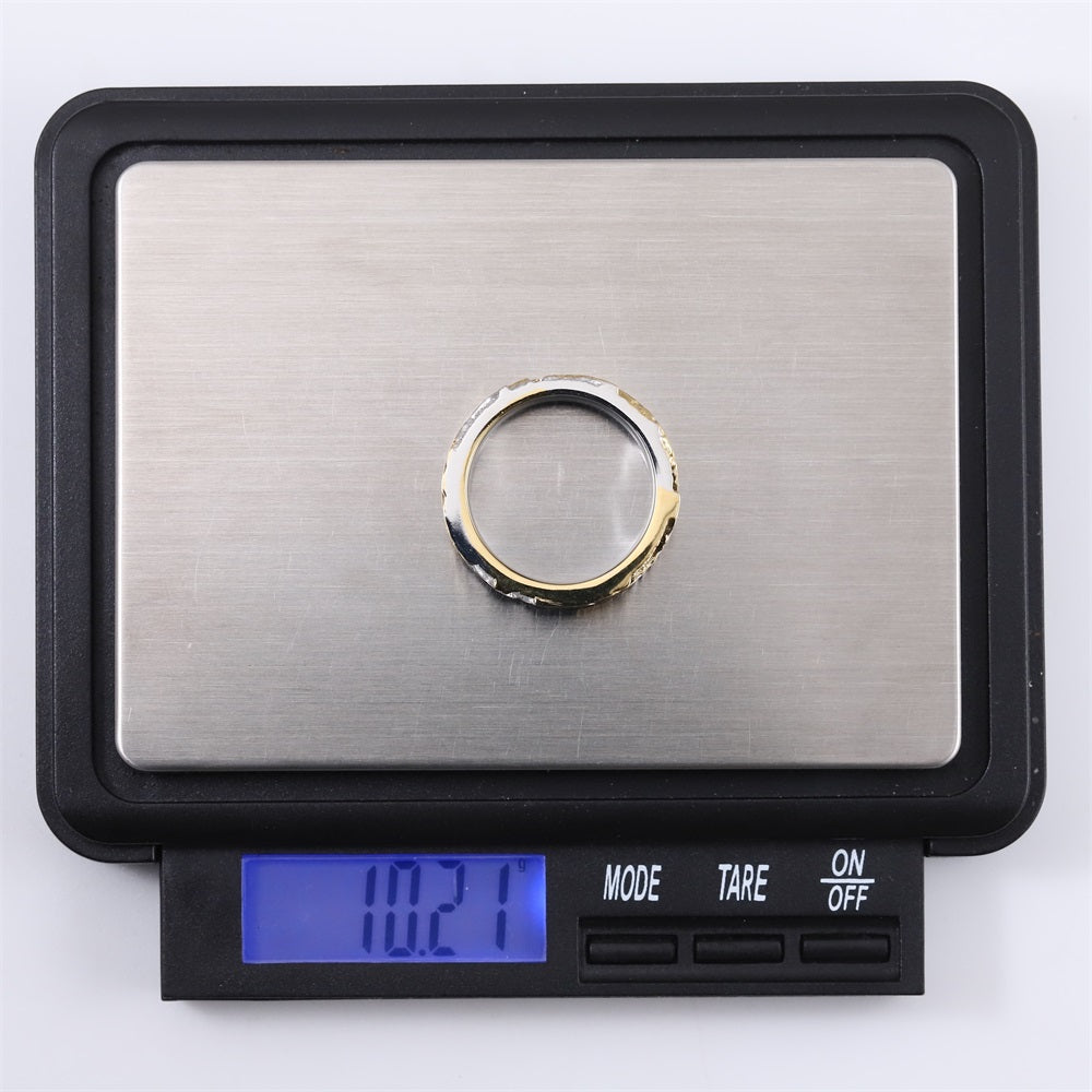 RSS1104 STAINLESS STEEL RING WITH ROCK SURFACE