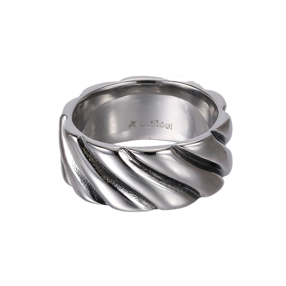 RSS1105 STAINLESS STEEL RING WITH ROPE DESIGN