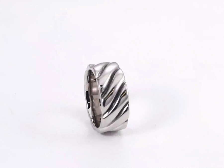 RSS1105 STAINLESS STEEL RING WITH ROPE DESIGN