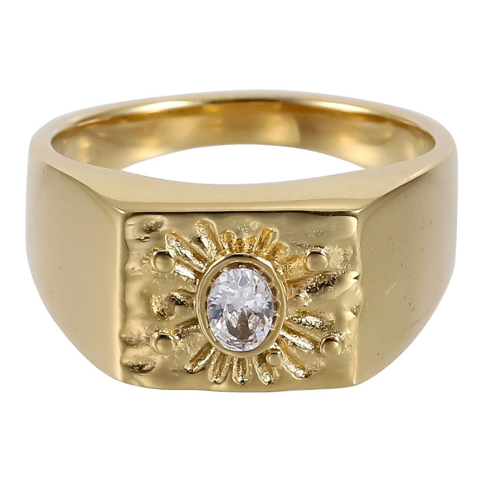 RSS1119 STAINLESS STEEL RING WITH CZ