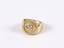 RSS1120 STAINLESS STEEL EVIL EYE RING WITH CZ