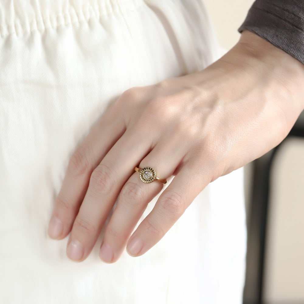 RSS1121 STAINLESS STEEL RING WITH CZ
