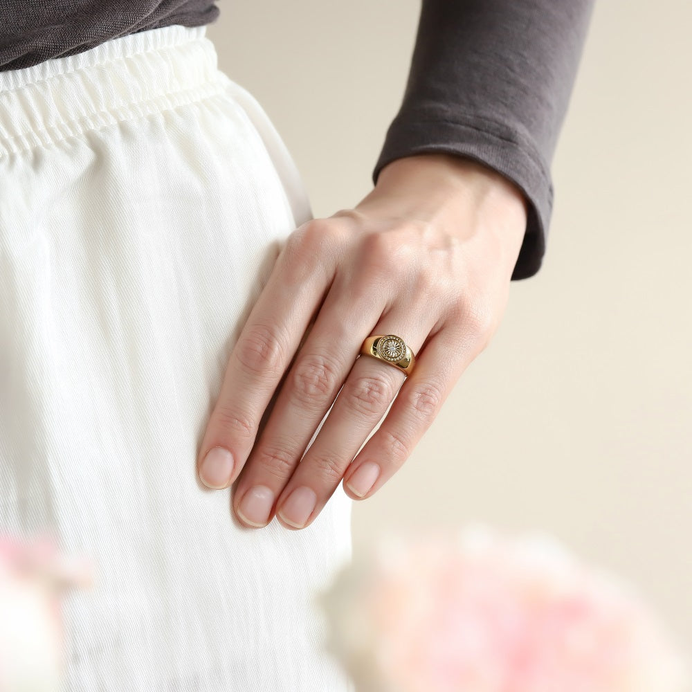 RSS1122 STAINLESS STEEL RING WITH CZ