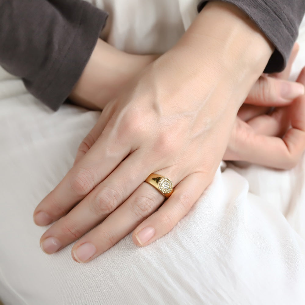 RSS1122 STAINLESS STEEL RING WITH CZ