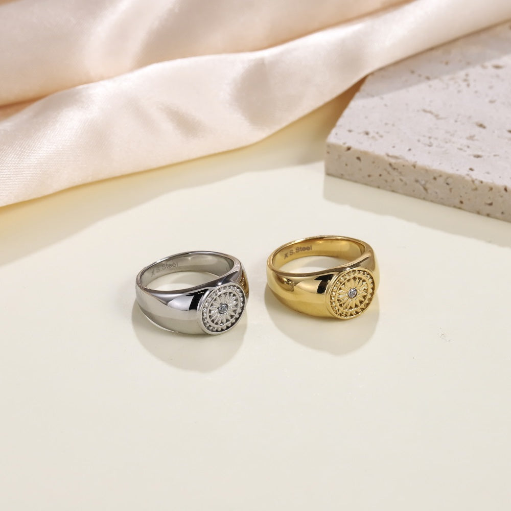 RSS1122 STAINLESS STEEL RING WITH CZ