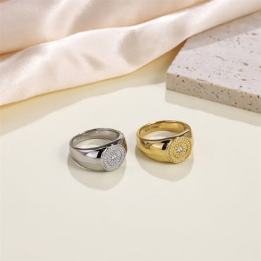 RSS1122 STAINLESS STEEL RING WITH CZ