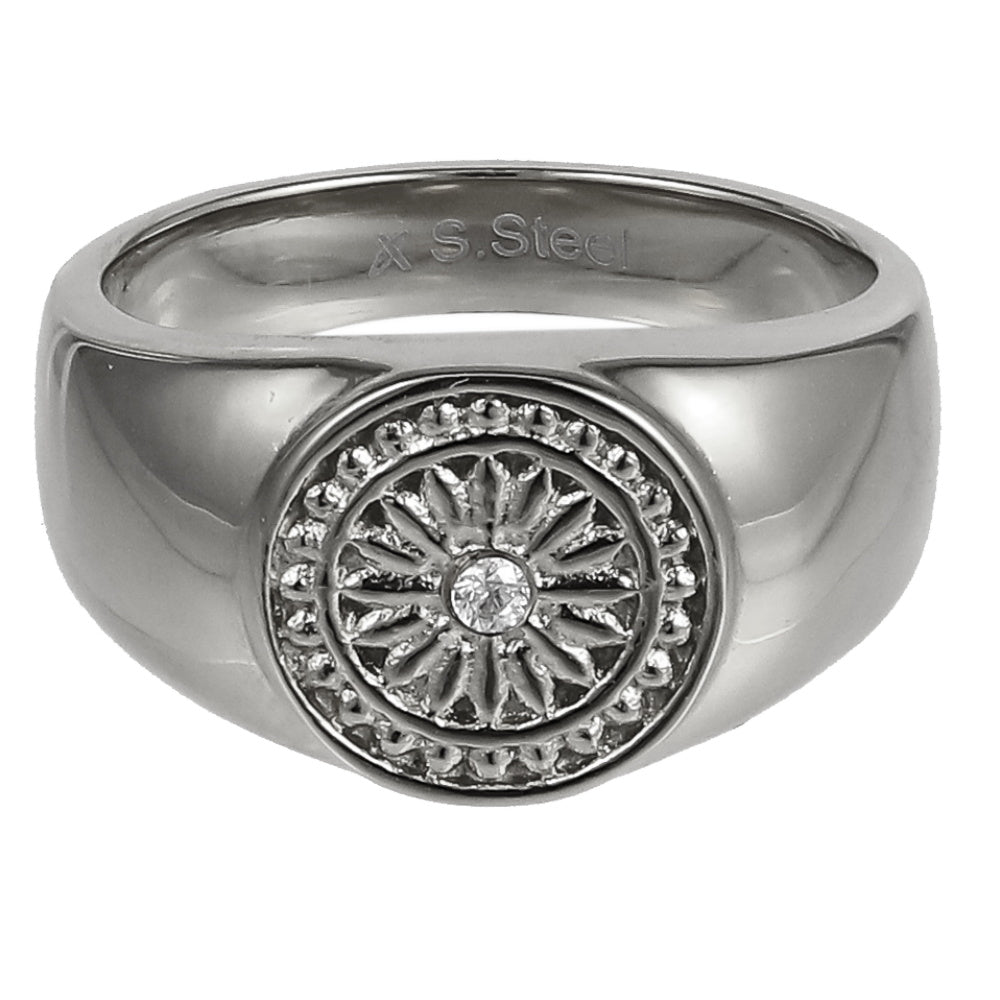 RSS1122 STAINLESS STEEL RING WITH CZ