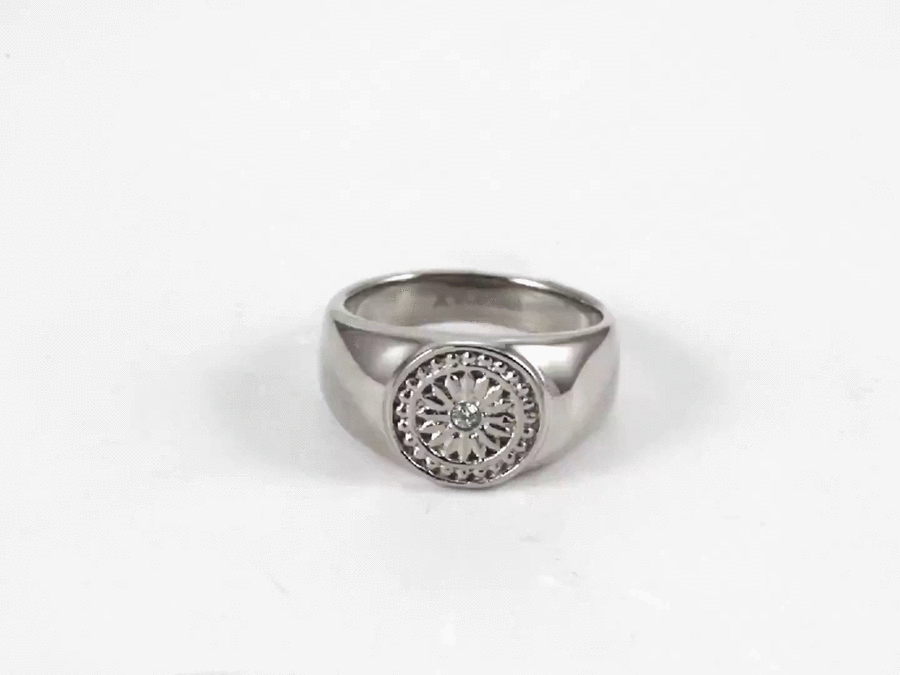 RSS1122 STAINLESS STEEL RING WITH CZ
