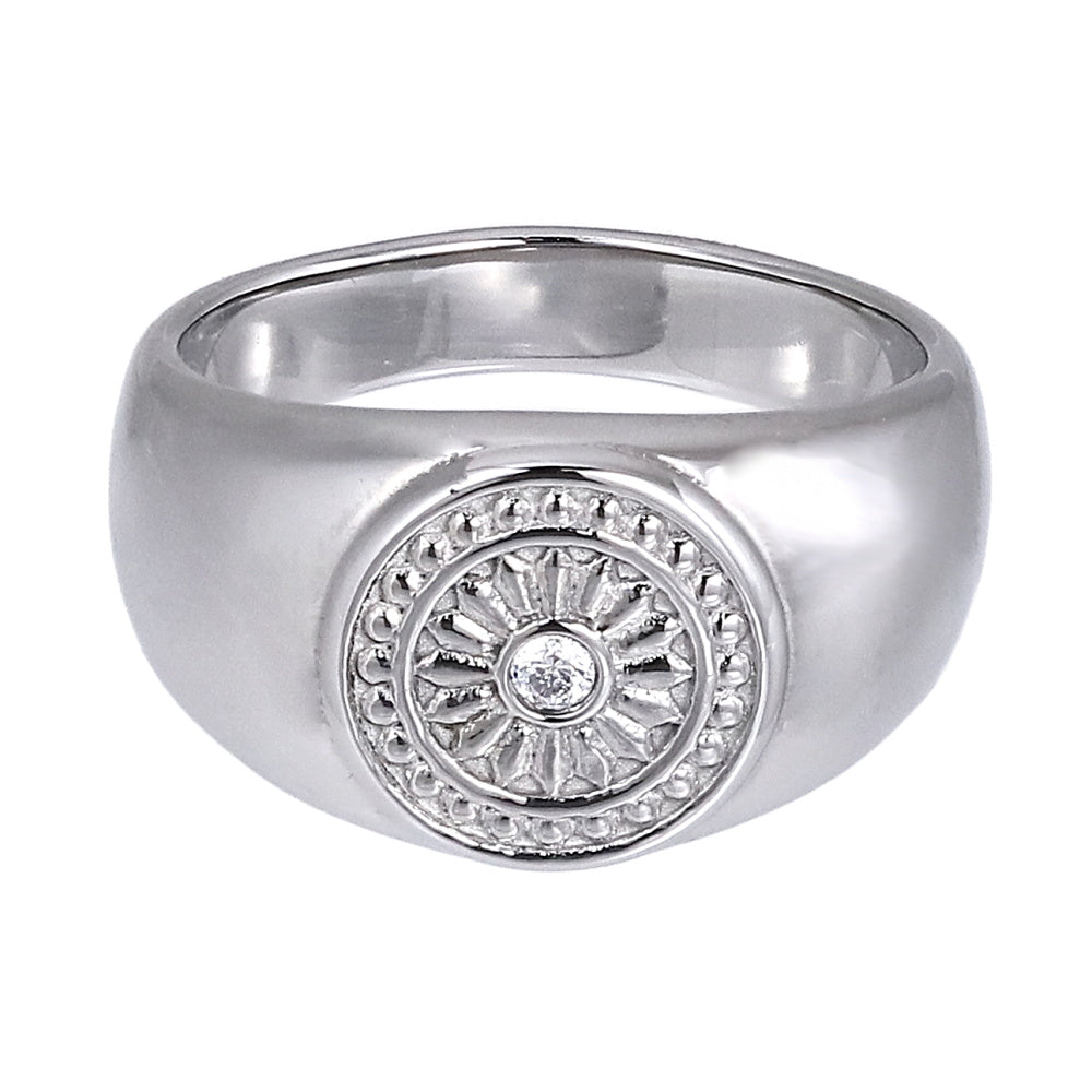 RSS1122 STAINLESS STEEL RING WITH CZ