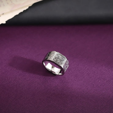 RSS1123 STAINLESS STEEL RING WITH PATTERN