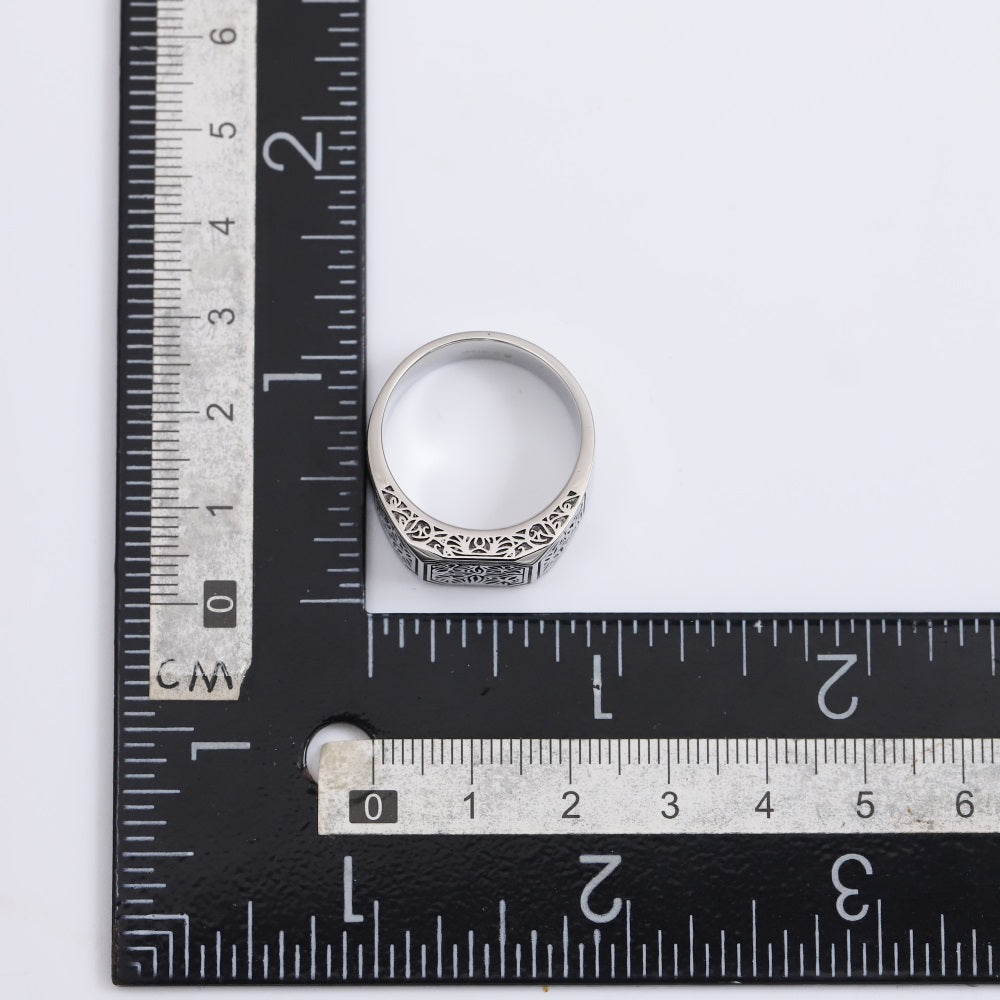 RSS1123 STAINLESS STEEL RING WITH PATTERN