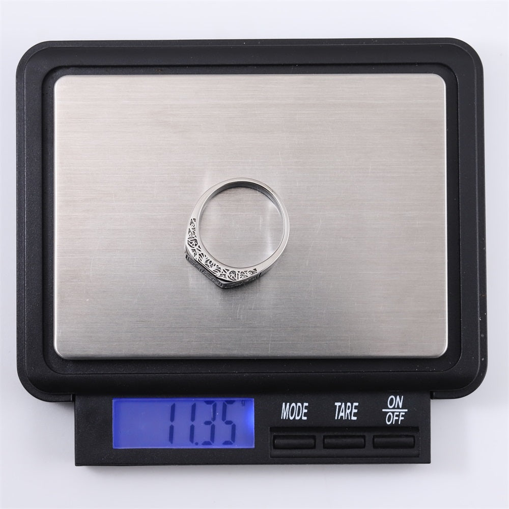 RSS1123 STAINLESS STEEL RING WITH PATTERN