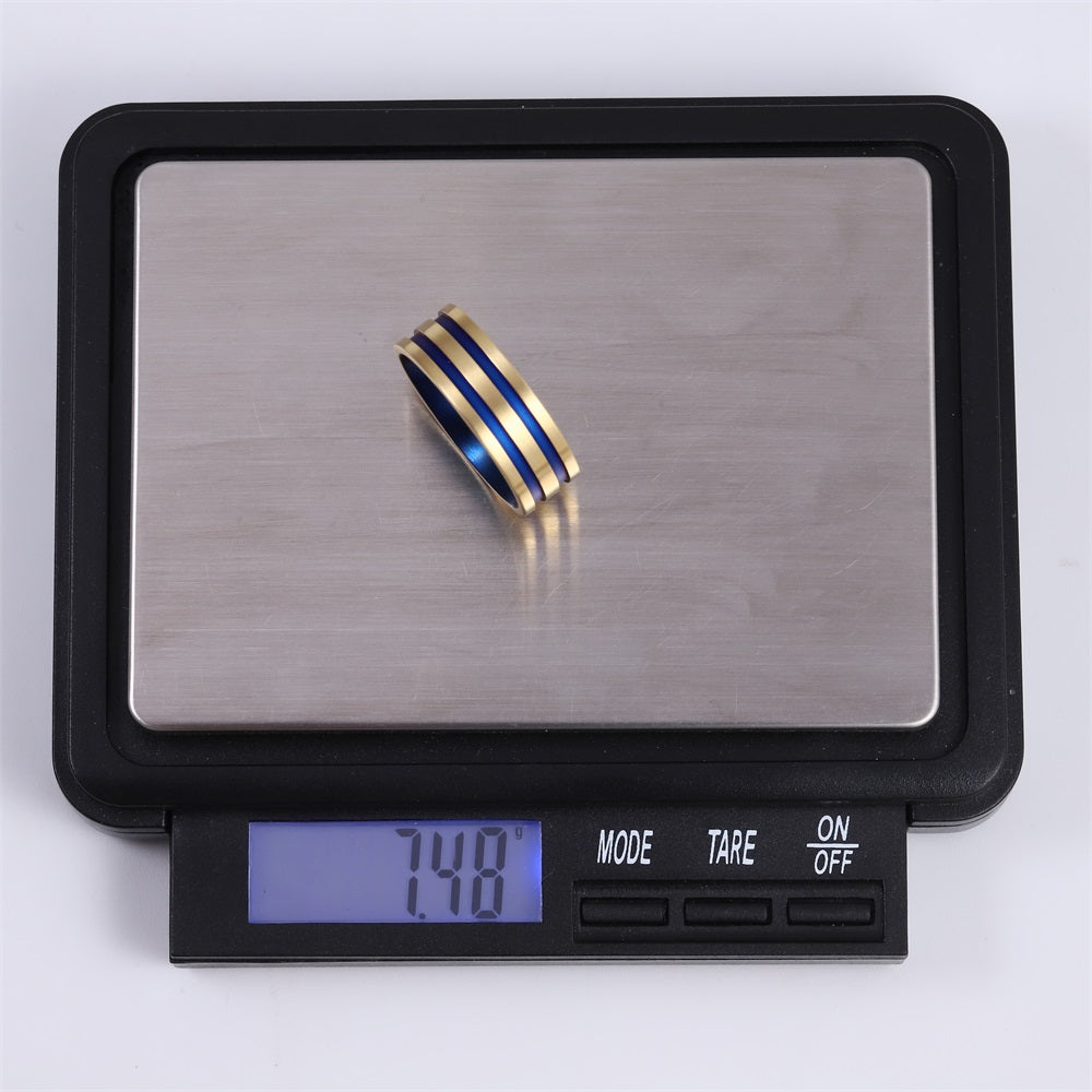 RSS1124 STAINLESS STEEL RING WITTH TWO TONE COLOR