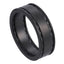 RSS1125 STAINLESS STEEL LEATHER LOOKING RING
