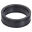 AAB Co. Stainless Steel Ring with Black Spray Matte Leather-Look Finish