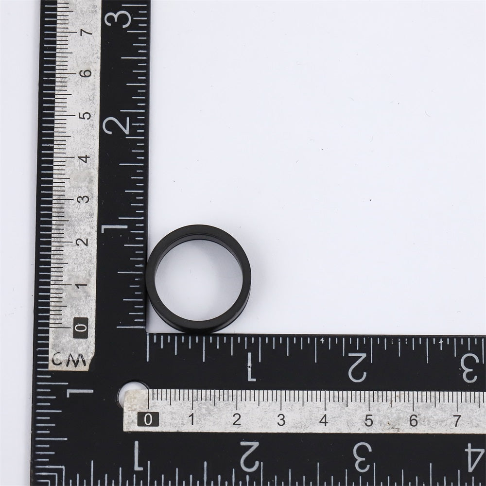 RSS1125 STAINLESS STEEL LEATHER LOOKING RING