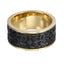 AAB Co. Stainless Steel Ring with Black Matte & 14K Gold Two-Tone Finish