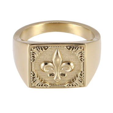 AAB Co. Gold Stainless Steel Lily Ring