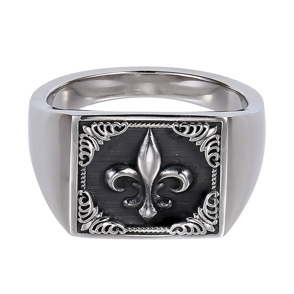 AAB Co. Black Stainless Steel Lily Ring