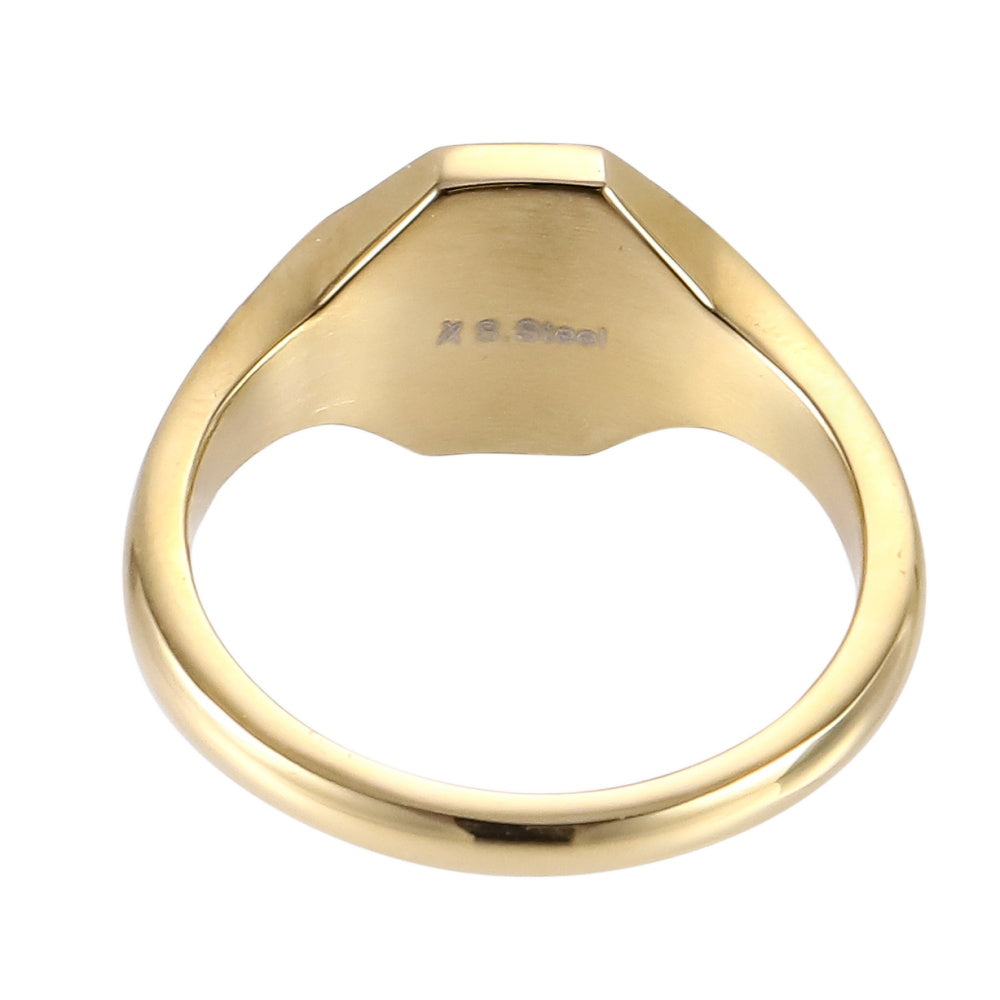 RSS1134 STAINLESS STEEL RING WITH CLOVERS