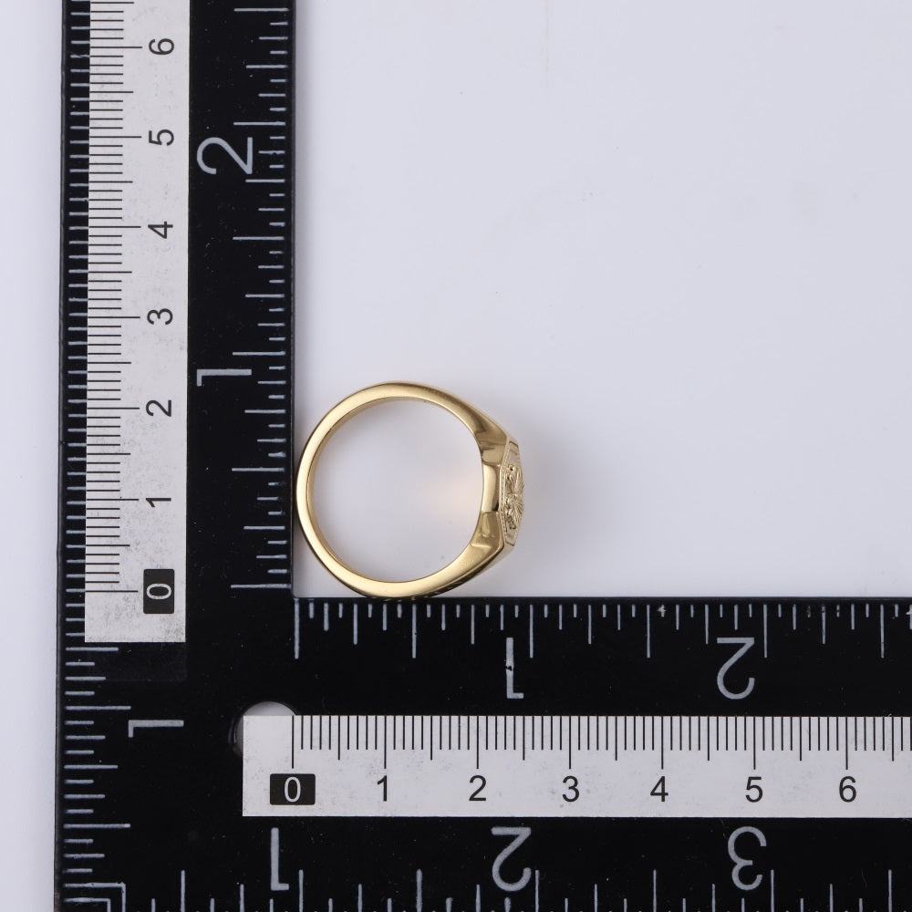 RSS1134 STAINLESS STEEL RING WITH CLOVERS