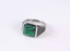 RSS1135 STAINLESS STEEL RING WITH SQUARE STONE