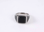 RSS1135 STAINLESS STEEL RING WITH SQUARE STONE
