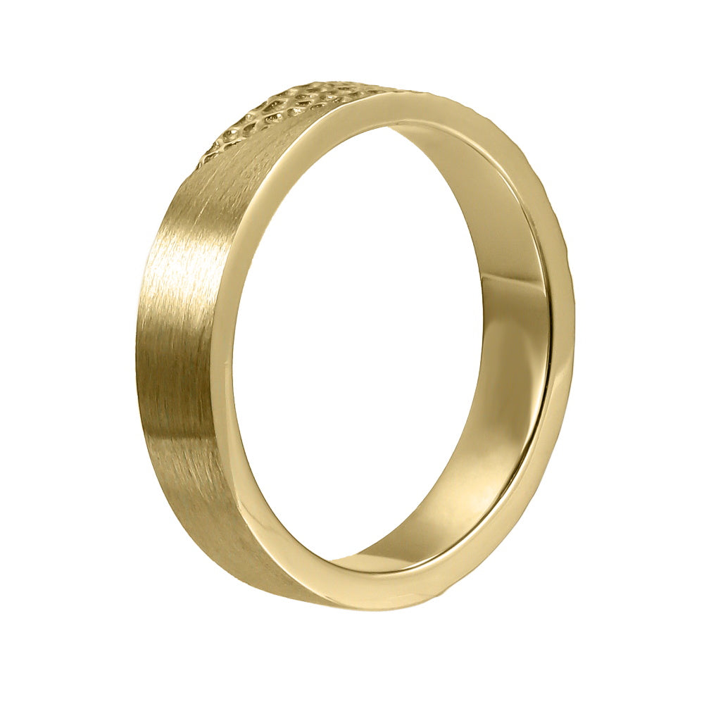 RSS1140 STAINLESS STEEL RING WITH HAMMER EFFECT