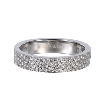 RSS1140 STAINLESS STEEL RING WITH HAMMER EFFECT