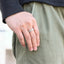 RSS1140 STAINLESS STEEL RING WITH HAMMER EFFECT