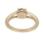 AAB Co stainless steel round stone ring with yellow tiger eye solitaire design in 14K gold finish