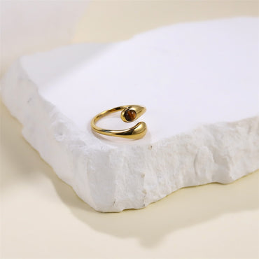 RSS1144 STAINLESS STEEL RING WITH NATURAL STONE