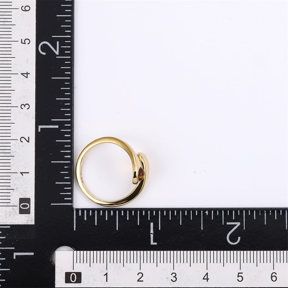 RSS1144 STAINLESS STEEL RING WITH NATURAL STONE