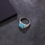 RSS1145 STAINLESS STEEL RING WITH SYNTHETIC TURQUOISE