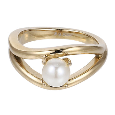 RSS1147 STAINLESS STEEL RING WITH SHELL PEARL