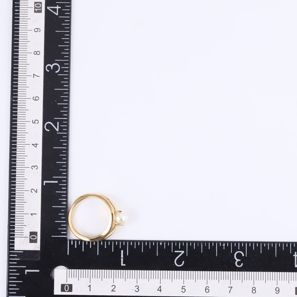 RSS1147 STAINLESS STEEL RING WITH SHELL PEARL