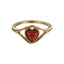 RSS1158 STAINLESS STEEL RING WITH HEART SHAPE NATURAL STONE