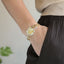 TBS147 BASE METAL FLOWER LINK BRACELET