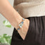 TBS151 BASE METAL FLOWER LINK BRACELET