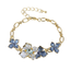 TBS151 BASE METAL FLOWER LINK BRACELET