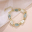 TBS153 BASE METAL LEAVE BRACELET